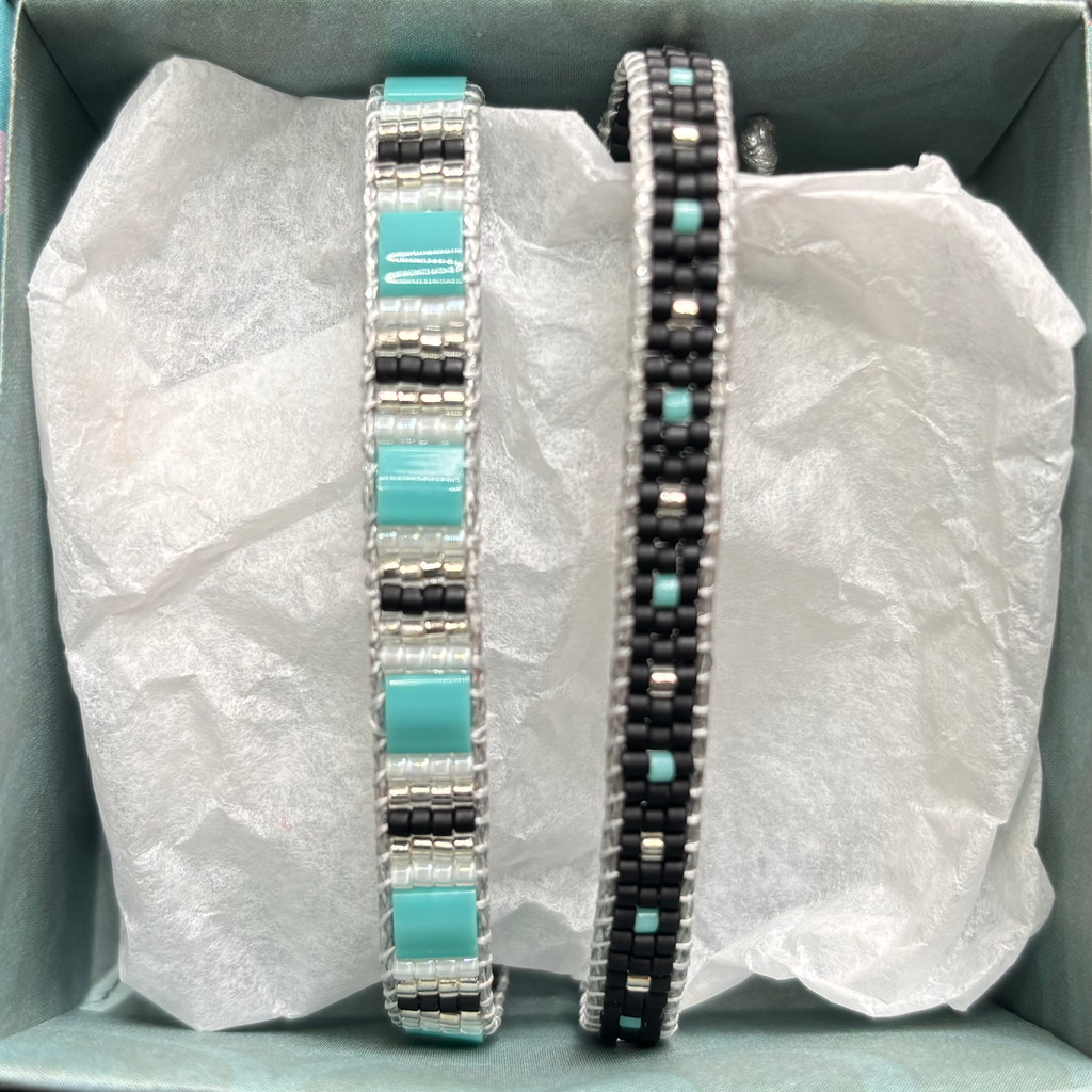 Double Carré turquoise 