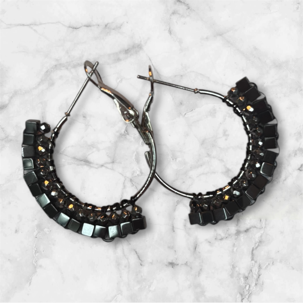 BO tissage S Noir & Argent 