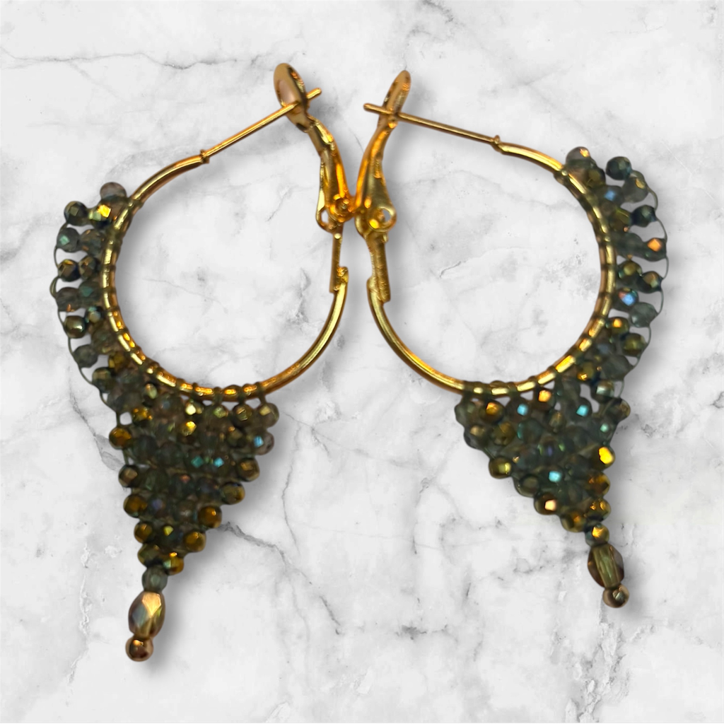 BO tissage pendant S Vert & Or 