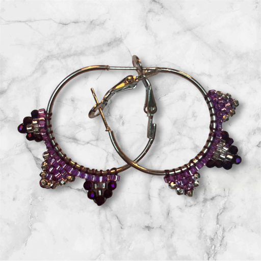 BO tissage M Prune & Argent 